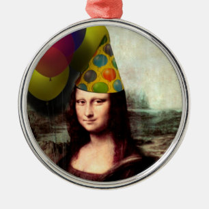 Ornement En Métal Joyeux anniversaire Mona Lisa