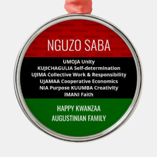 Ornement En Métal Joyeux Kwanzaa NGUZO SABA