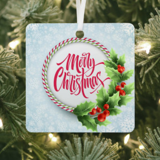 Ornement En Métal Joyeux Noël