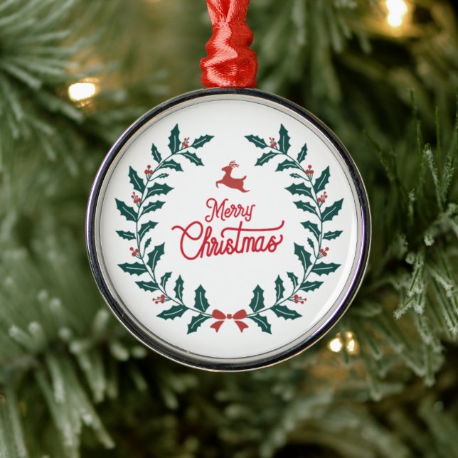 Ornement En Métal Joyeux Noël (Arbre)
