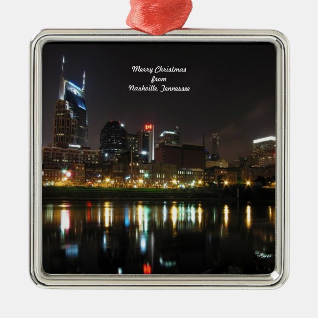Ornement En Métal Joyeux Noël à Nashville, Tennessee (Devant)