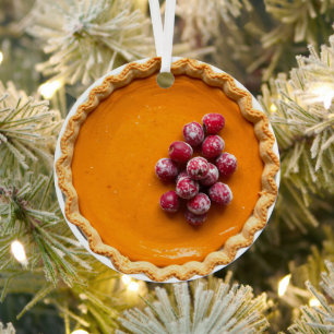 Ornement En Métal Joyeux Noël aux fruits rouges   Tarte à la citroui
