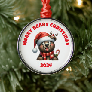 Ornement En Métal Joyeux Noël Beary