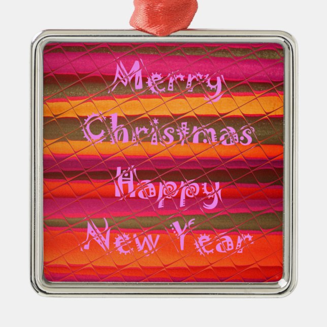 Ornement En Métal Joyeux Noël Bonne année Collection (Devant)
