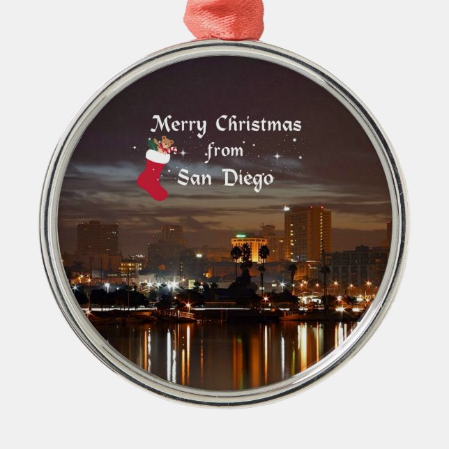 Ornement En Métal Joyeux Noël de San Diego (Devant)