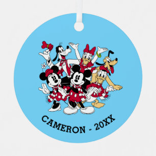 Ornement En Métal Joyeux Noël Mickey & Friends Vacances Joyeuses