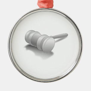 Ornement En Métal Juge Gavel