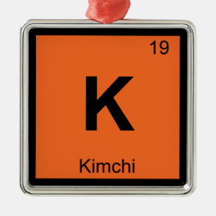 Ornement En Métal K - Symbole périodique de la table de chimie Kimch