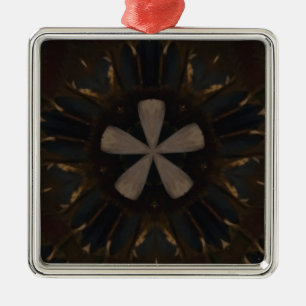Ornement En Métal Kaleidoscope Design Art Brown foncé