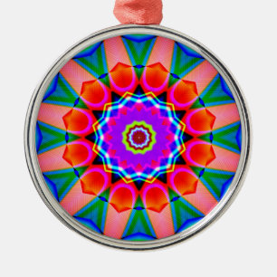 Ornement En Métal Kaleidoscope fractal 03