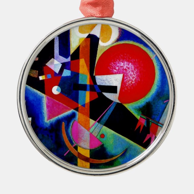 Ornement En Métal Kandinsky en peinture Abstraite bleue (Devant)