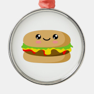 Ornement En Métal Kawaii Burger
