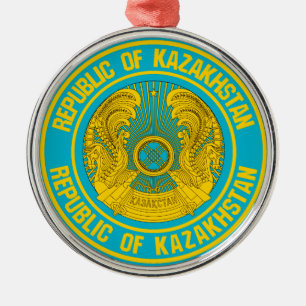 Ornement En Métal Kazakhstan Round Emblem