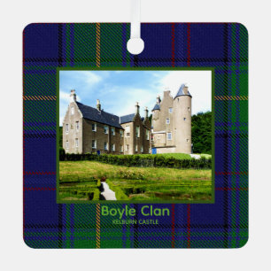 Ornement En Métal Kelburn Castle Tartan du clan écossais de Boyle