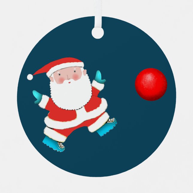 Ornement En Métal Kickball Holiday Keepsaké cadeaux (Recto)