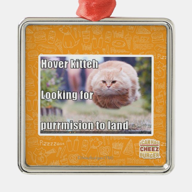 Ornement En Métal Kitteh de vol plané (Devant)