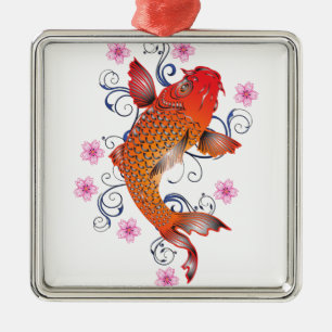 Ornement En Métal Koi