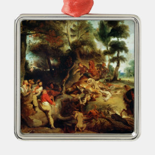 Ornement En Métal La chasse à sanglier