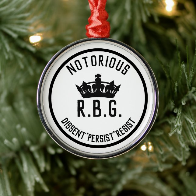 Ornement En Métal La dissidence notoire du RBG résiste (Arbre)