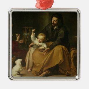 Ornement En Métal La famille sainte avec le petit oiseau, c.1650