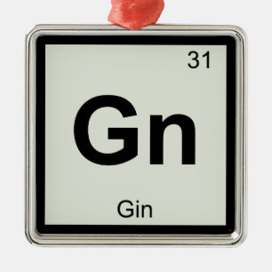 Ornement En Métal La GN - Symbole de Tableau périodique de chimie d