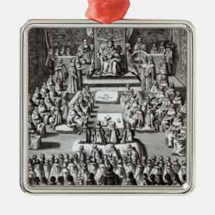 Ornement En Métal La Reine Elizabeth I et Parlement