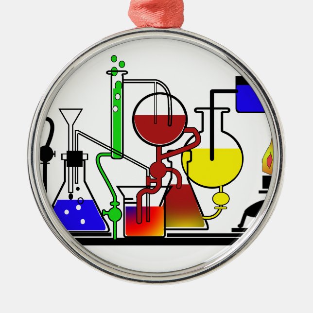 ORNEMENT EN MÉTAL LAB WARE - LABORATOIRE GLASSWARE MAD SCIENTIFIQUE (Devant)
