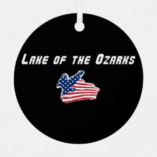Ornement En Métal Lac des Ozarks Missouri Aigle Patriotique