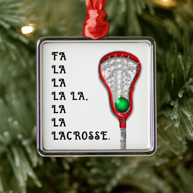 Ornement En Métal Lacrosse Holiday Keepsaké cadeau (Arbre)