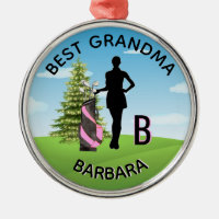 Lady Golfer Golf Course Nom personnalisé Monogramm