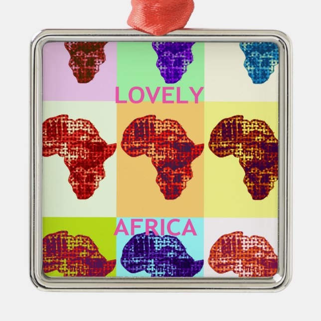 ORNEMENT EN MÉTAL L'AFRIQUE AMOUREUSE (Devant)