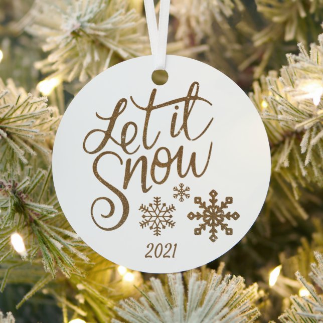Ornement En Métal Laisser neiger l'ornement de Noël (Insitu)