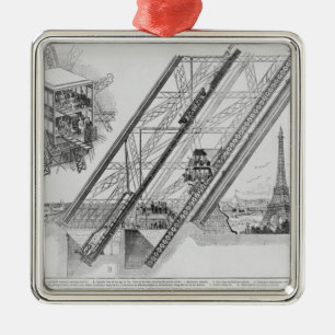 Ornement En Métal L'ascenseur d'Otis dans Tour Eiffel
