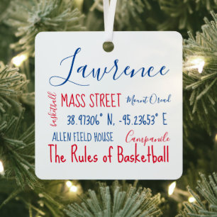Ornement En Métal Lawrence Kansas Subway Art Metal Ornament