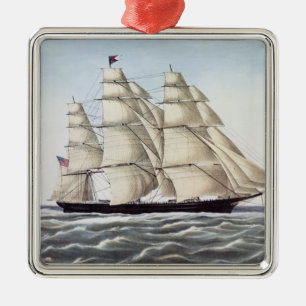 Ornement En Métal Le bateau de tondeuse "nuage de vol "