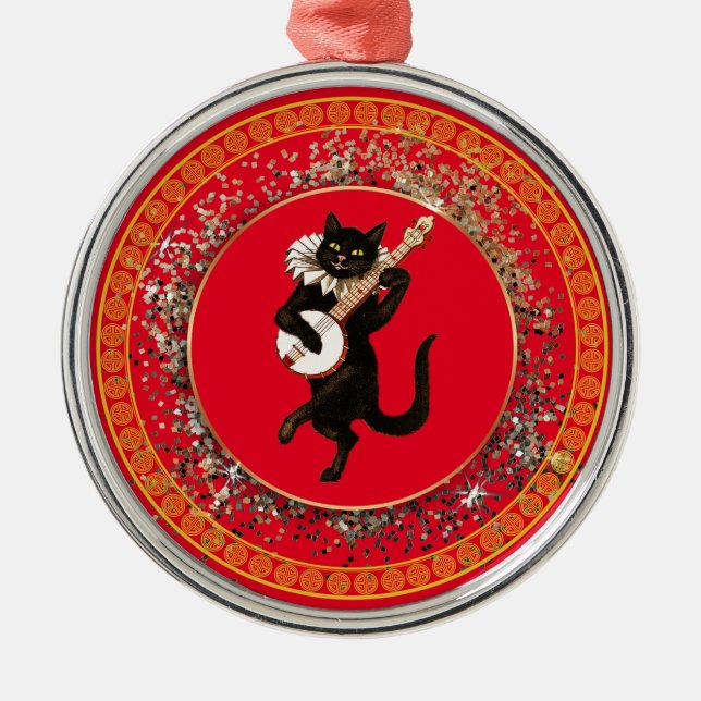 Ornement En Métal Le Chat Musical (Devant)