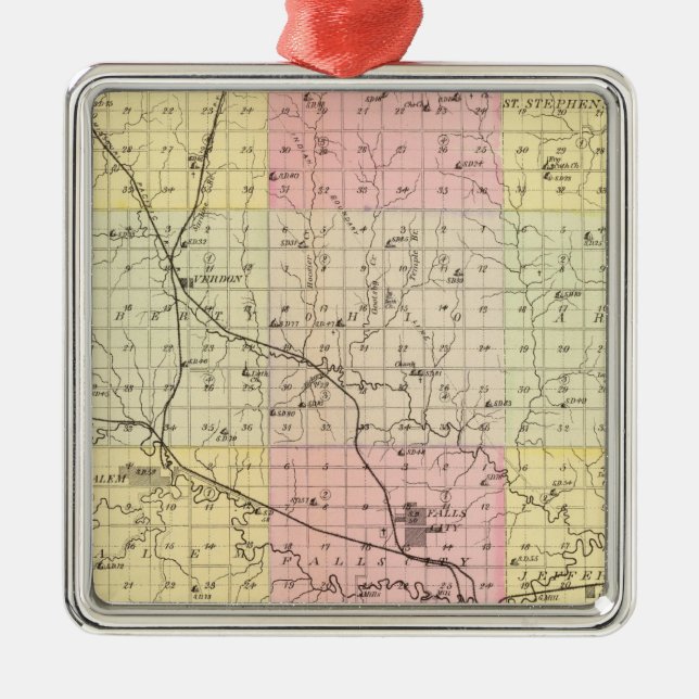 Ornement En Métal Le comté de Richardson, Nébraska (Devant)