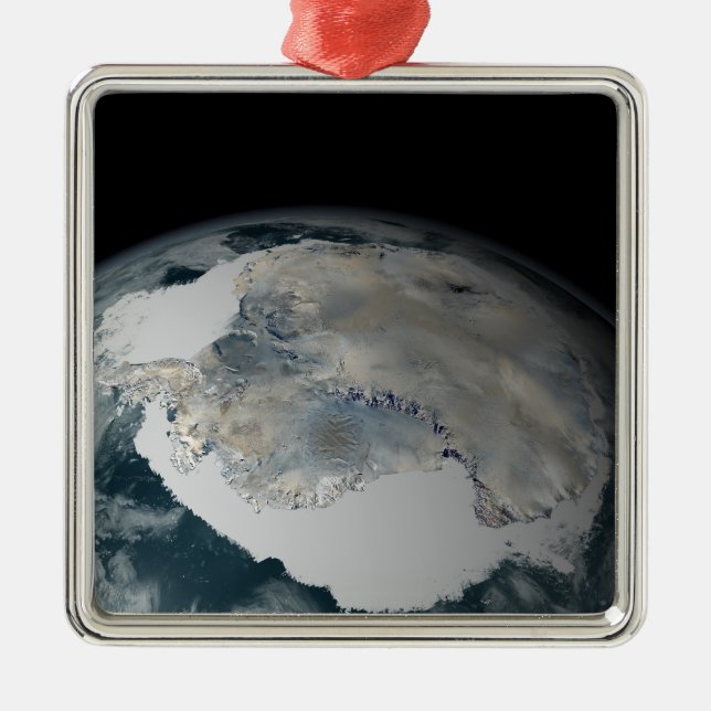 Ornement En Métal Le continent gelé de l'Antarctique (Devant)