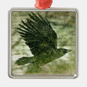 Ornement En Métal Le Corbeau de Poe