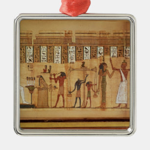 Ornement En Métal Le jugement d'Osiris, détail