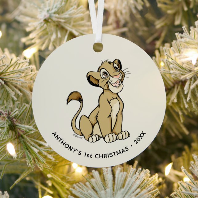 Ornement En Métal Le Lion King Simba de Disney Premier Noël (Insitu)