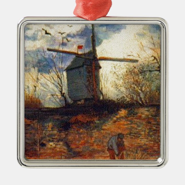 Ornement En Métal Le Moulin de la Galette Van Gogh (Devant)