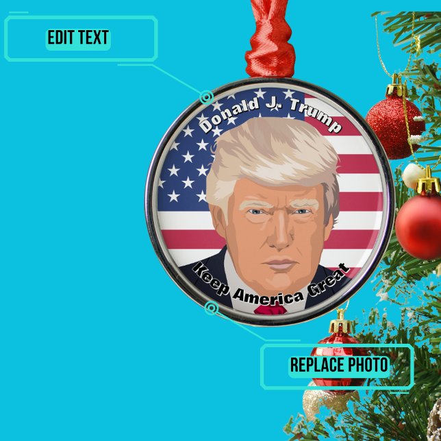 Ornement En Métal Le nouveau président Donald J. Trump commémoratif (Please enjoy our design and see the others in the collection.)