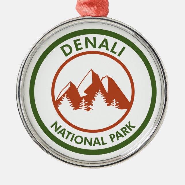 Ornement En Métal Le Parc national de Denali (Devant)