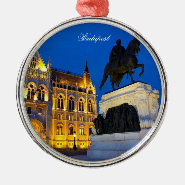 Ornement En Métal Le Parlement de Budapest par nuit (Devant)