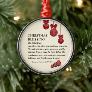 Ornement En Métal LE SEIGNEUR VOUS BLESSE   Numéros 6   NOËL