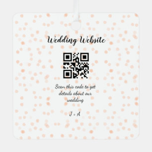 Ornement En Métal Le site web mariage scanner code QR pour les détai