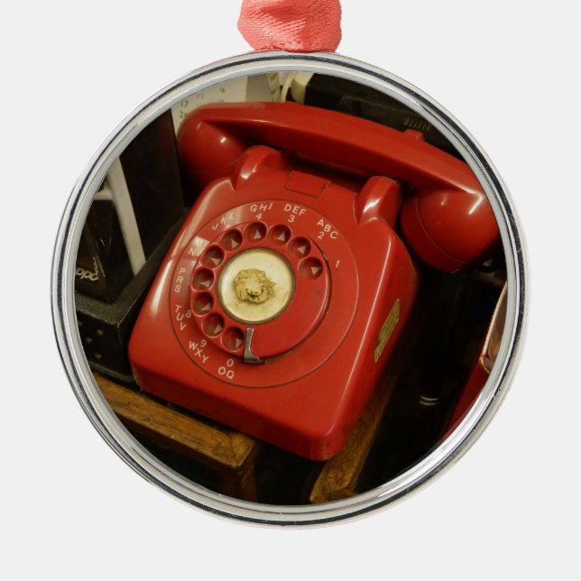 Ornement En Métal Le vieux téléphone rouge (Devant)