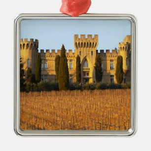 Ornement En Métal Le vignoble avec des vignes de syrah et le château