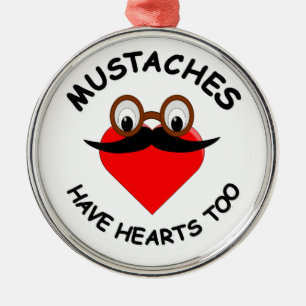 Ornement En Métal Les moustaches ont aussi des coeurs